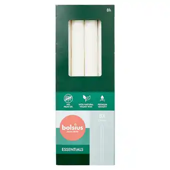 PLUS Bolsius Dinerkaarsen cloudy white aanbieding