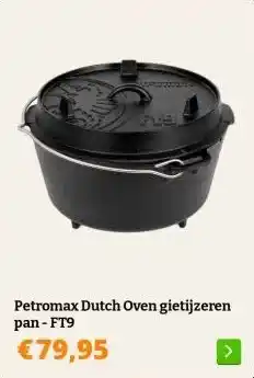 Obelink Petromax Dutch Oven gietijzeren pan - FT9 aanbieding