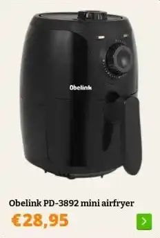 Obelink Obelink PD-3892 mini airfryer aanbieding
