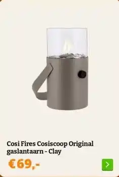 Obelink Cosi Fires Cosiscoop Original gaslantaarn - Clay aanbieding