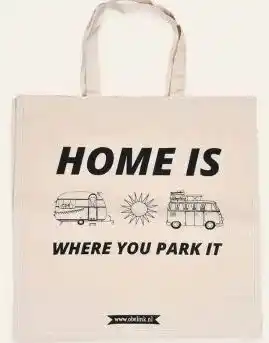 Obelink Obelink Home is where you park it canvas tas aanbieding