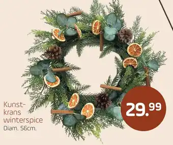Coppelmans Kunst- krans winterspice aanbieding