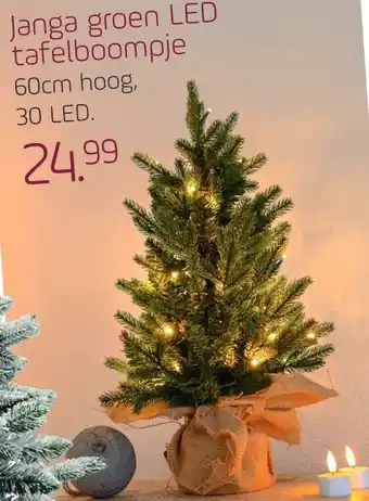 Coppelmans Janga groen LED tafelboompje aanbieding