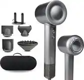 Bol.com Largolash V10 Haardroger - Fohn - Ionische Haardroger - Föhn met Diffuser - Silver/Grey aanbieding
