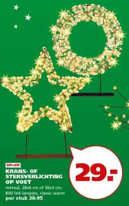 Ranzijn Krans of stersverlichting op voet aanbieding