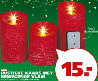 Ranzijn Rustieke kaars met bewegende vlam aanbieding