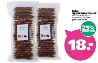 Ranzijn Hondenkauwkluif gedraaide stick aanbieding