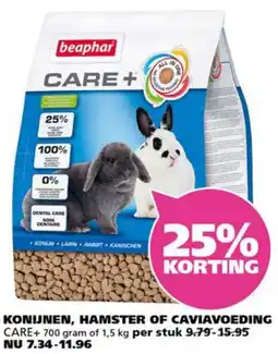 Ranzijn Konijnen, hamster of caviavoeding CARE+ aanbieding