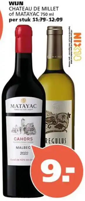 Ranzijn Wijn Chateau de millet of Matayac aanbieding