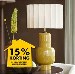 Bouwhof Op lampvoeten en lampenkappen aanbieding