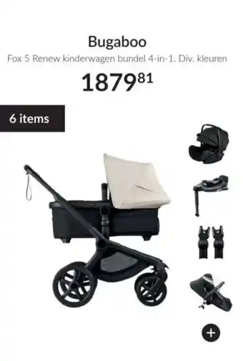 Babypark Bugaboo Fox 5 Renew kinderwagen bundel 4-in-1. aanbieding
