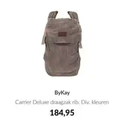 Babypark ByKay Carrier Deluxe draagzak rib. aanbieding