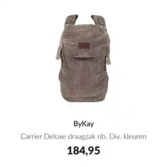 Babypark ByKay Carrier Deluxe draagzak rib. aanbieding