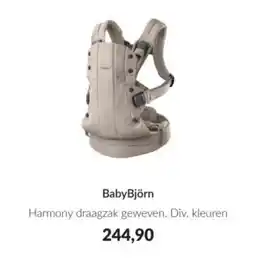 Babypark BabyBjörn Harmony draagzak geweven. aanbieding