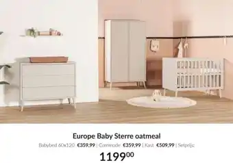 Babypark Europe Baby Sterre oatmeal aanbieding