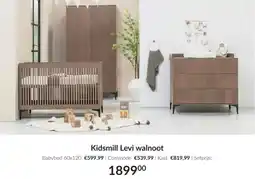 Babypark Kidsmill Levi walnoot aanbieding