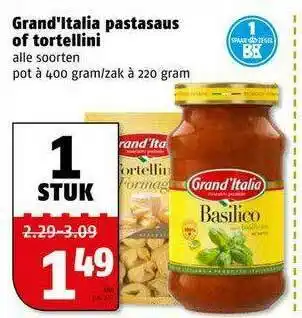 Poiesz Grand'Italia Pastasaus Of Tortellini aanbieding