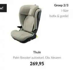 Babypark Thule Palm Booster autostoel. aanbieding