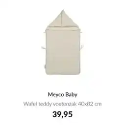 Babypark Meyco Baby Wafel teddy voetenzak aanbieding