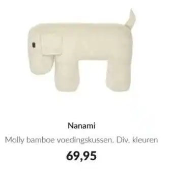 Babypark Nanami Molly bamboe voedingskussen aanbieding