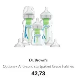 Babypark Dr. Brown's Options+ Anti-colic startpakket brede halsfles aanbieding