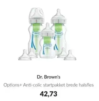 Babypark Dr. Brown's Options+ Anti-colic startpakket brede halsfles aanbieding