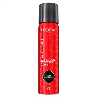 Kruidvat L'Oréal Paris Infaillible 3-Second Setting Mist aanbieding
