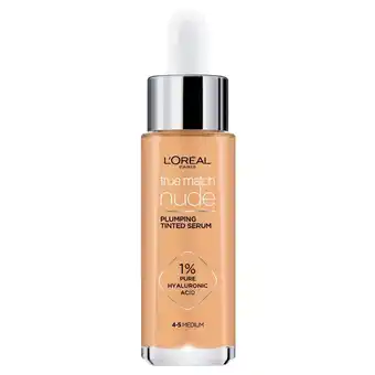 Kruidvat L'Oréal Paris True Match Nude 4-5 Medium Plumping Tinted Serum aanbieding