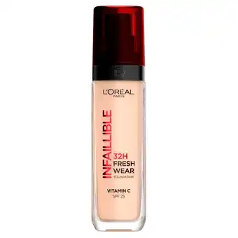 Kruidvat L'Oréal Paris Infaillible 20 Ivory SPF25 32H Fresh Wear Foundation aanbieding