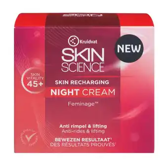 Kruidvat Kruidvat Skin Science Skin Recharging 45+ Night Cream aanbieding