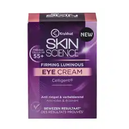 Kruidvat Kruidvat Skin Science Firming Luminous 55+ Eye Cream aanbieding
