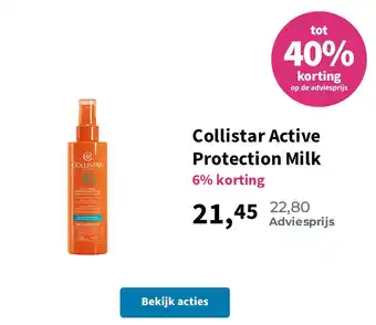 Plein.nl Collistar Active Protection Milk aanbieding