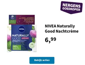 Plein.nl Nivea Naturally Good Nachtcrème aanbieding