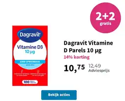 Plein.nl Dagravit Vitamine D Parels 10 µg aanbieding