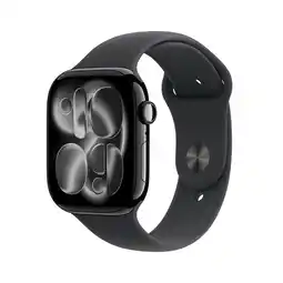 MediaMarkt APPLE Watch Series 11GPS- 42 mmAluminium Case - Black Sport Band S/M Smartwatch Jet Black aanbieding