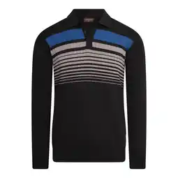 ANWB Cappuccino Italia Heren L/S Knit Polo Zwart aanbieding