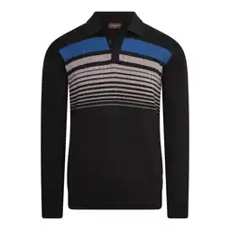 ANWB Cappuccino Italia Heren L/S Knit Polo Zwart aanbieding