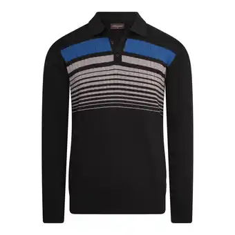 ANWB Cappuccino Italia Heren L/S Knit Polo Zwart aanbieding