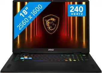 Coolblue MSI Vector 18 HX AI A2XWIG-638NL aanbieding