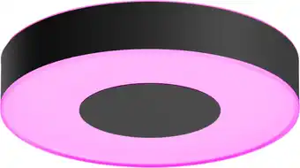 Coolblue Philips Hue Xamento badkamerplafondlamp - wit en gekleurd licht - zwart - 38cm aanbieding