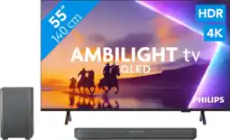 Coolblue Philips Ambilight 55'' PUS8500 QLED 4K (2025) + Philips TAB5309 aanbieding