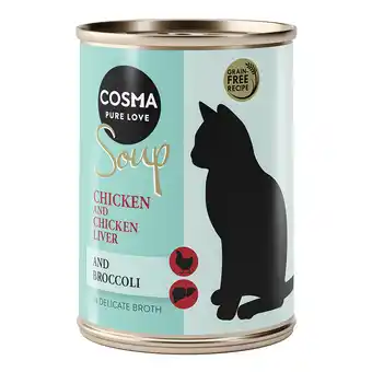Zooplus Voordeelpakket Cosma Soup 24 x 100 g - Kipfilet met Kippenlever en Broccoli aanbieding