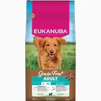 Zooplus Eukanuba Grain Free Adult Large Dogs Lam - Dubbelpak: 2 x 12 kg aanbieding