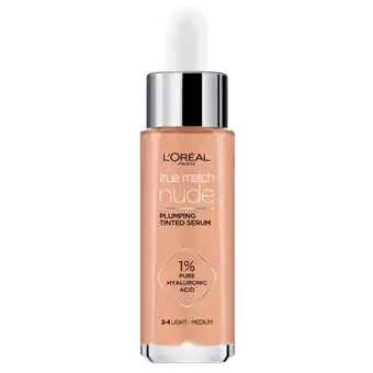 Kruidvat L'Oréal Paris True Match Nude 3-4 Light Medium Plumping Tinted Serum aanbieding