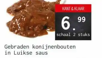 Naanhof Gebraden Konijnenbouten In Luikse Saus aanbieding