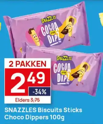 Butlon Snazzles Biscuits Sticks Choco Dippers aanbieding