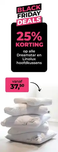 Linolux Dreamstar en Linolux hoofdkussens aanbieding