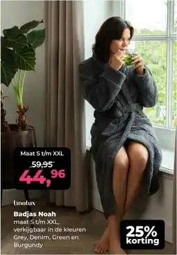 Linolux Linolux Badjas Noah aanbieding