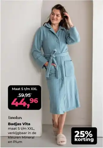 Linolux Linolux Badjas Vita aanbieding