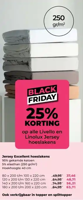 Linolux Jersey Excellent hoeslakens aanbieding